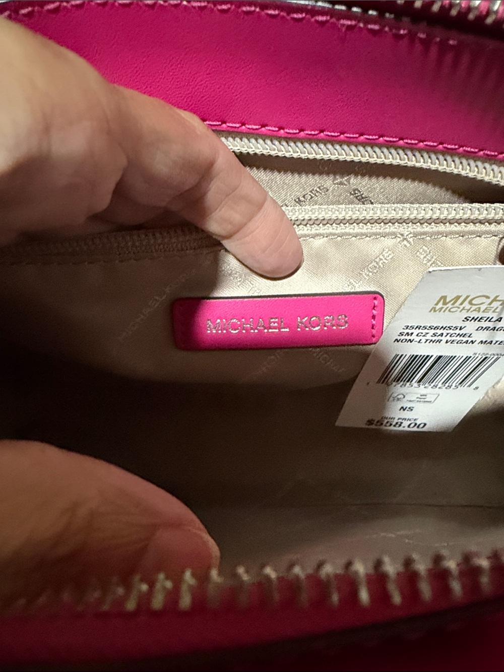 Michael Kors Sheila Dragonfruit Satchel NWT - Picture 10 of 16